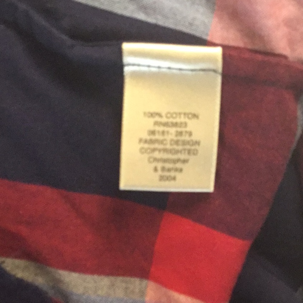 Christopher & Banks Red and Navy hooded Lightweight Plaid Jacket - Picture 3 of 5